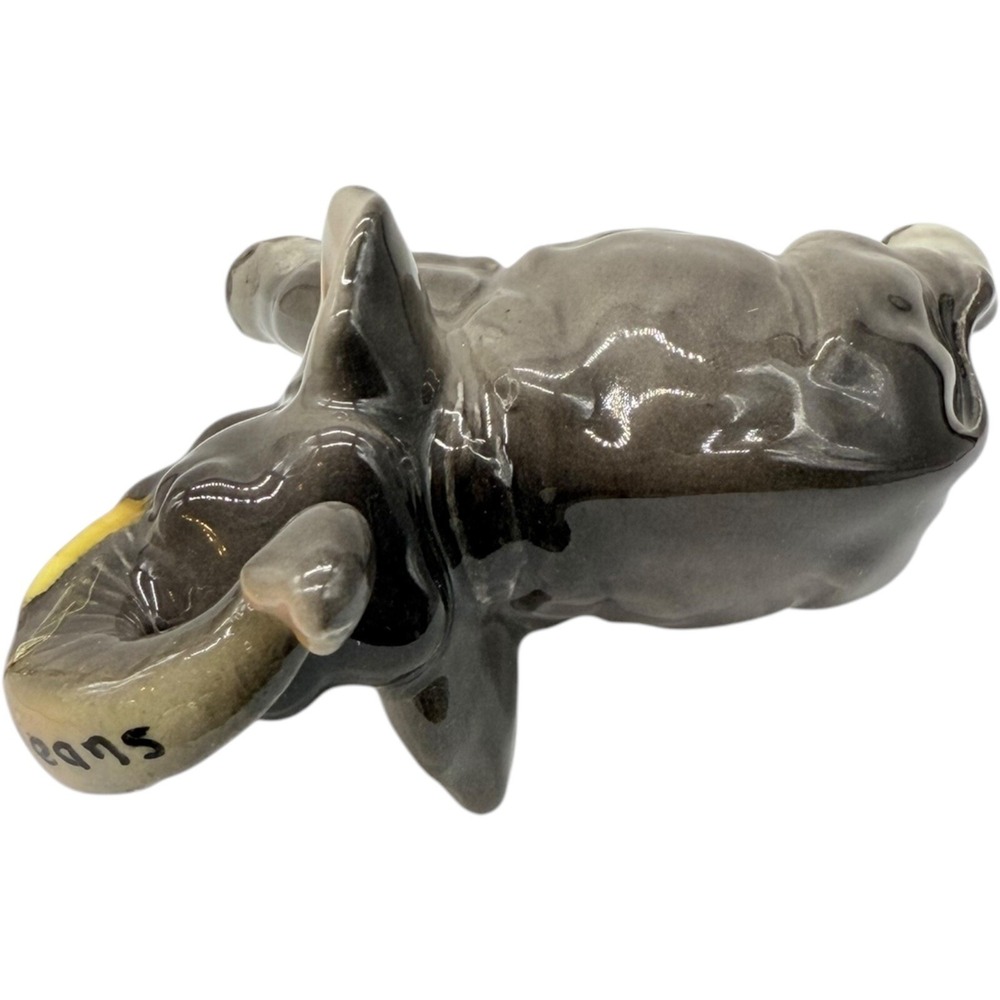 Unbranded New Orleans Elephant Figurine Trunk Up Ceramic Souvenir Vintage Japan - Picture 6 of 9
